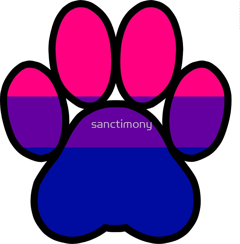 pride paws  bisexual 1 stickers by sanctimony  redbubble