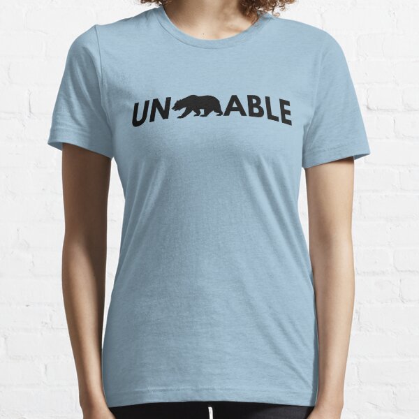 : This Is Unbearable Funny Bear Pun T-Shirt : Clothing