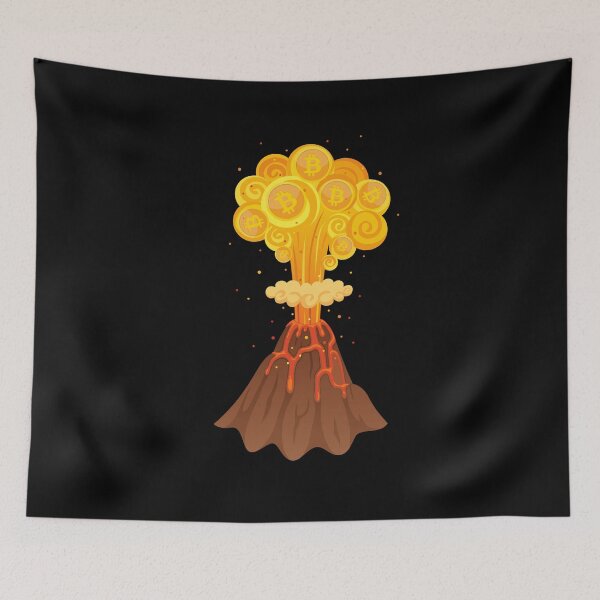 Item preview, Bitcoin Volcano Cryptocurrency designed and sold by sherwinc.