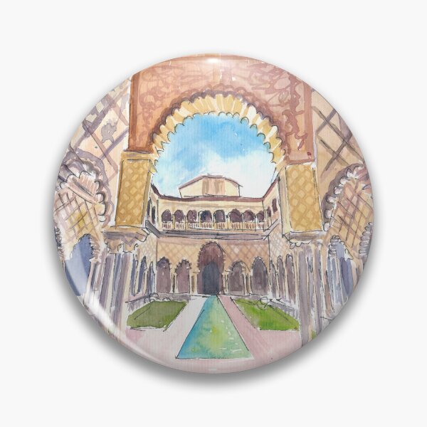 Item preview, Scene of Patio de las Doncellas of Alcazar in Seville Andalucia designed and sold by artshop77.
