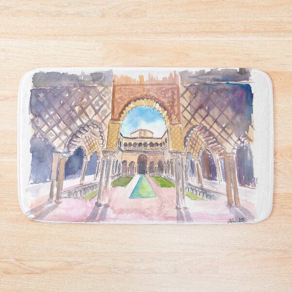 Item preview, Scene of Patio de las Doncellas of Alcazar in Seville Andalucia designed and sold by artshop77.