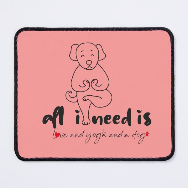 Item preview, All I Need Is Love and Yoga and A Dog Retro Vintage T-Shirt, Dog Mama Shirt, Yoga Mom Shirt, Funny Fur Mom Life Shirt designed and sold by NewAdventure.