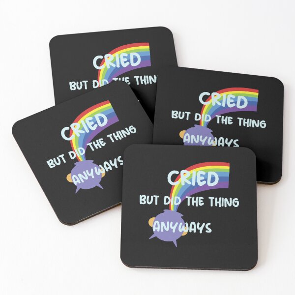 Item preview, Cried But Did The Thing Funny Colorful Cute Present Rainbow Design Funny Quote For Womam Man designed and sold by pedrored369.