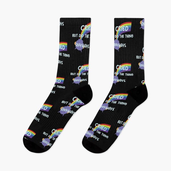 Item preview, Cried But Did The Thing Funny Colorful Cute Present Rainbow Design Funny Quote For Womam Man designed and sold by pedrored369.