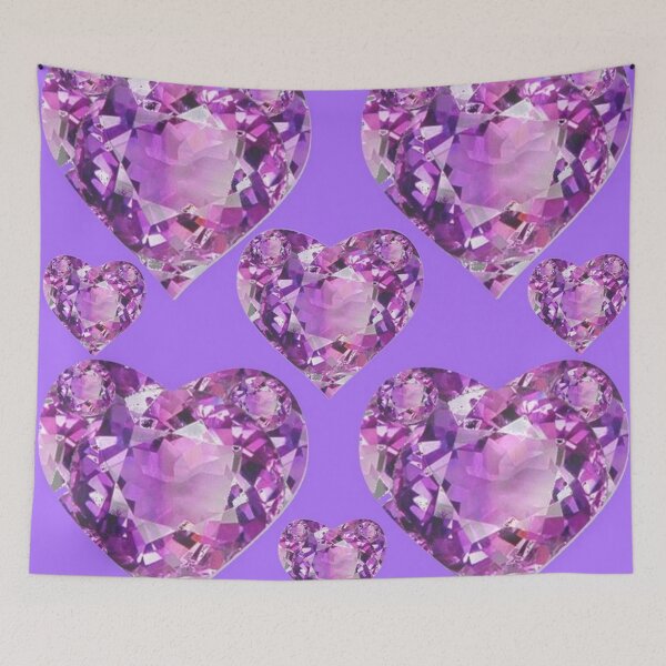 Item preview, PURPLE AMEYHYST FEBRUARY GEMSTONE HEARTS designed and sold by sharlesart.