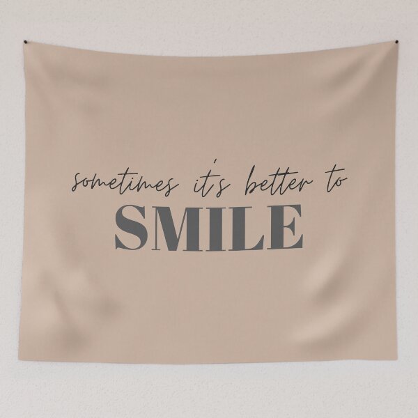 Item preview, Motivational / inspirational quote - Sometimes it is better to smile - saying designed and sold by AlfabetDesign.
