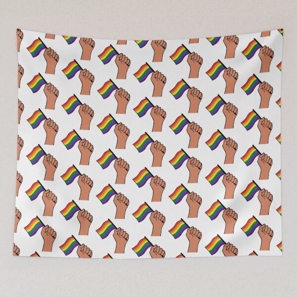 Item preview, Patrón de mano de bandera LGBTQ designed and sold by BThingies.