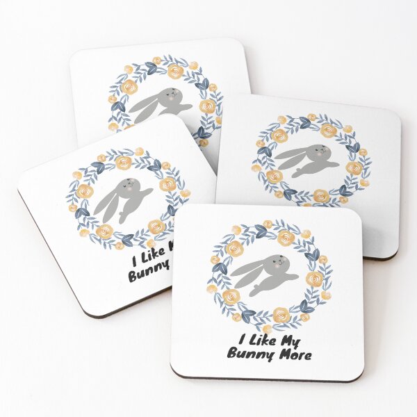 Item preview, I like my bunny more for Rabbit Lovers & Roses & flowers. designed and sold by AMERZAGUE DESIGN.