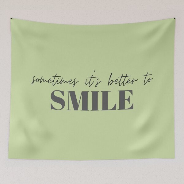 Item preview, Motivational / inspirational quote - Sometimes it is better to smile - saying designed and sold by AlfabetDesign.