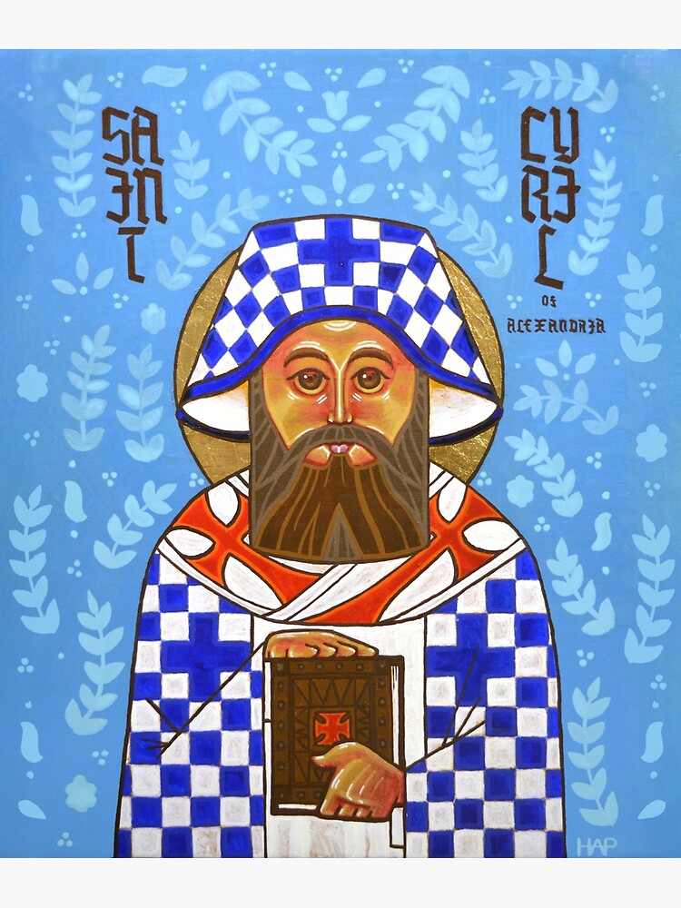 Thumbnail 3 of 3, Poster, Icon of St. Cyril of Alexandria designed and sold by LutheranIcons.