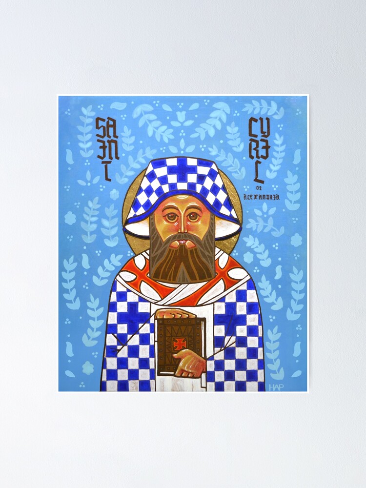 Thumbnail 2 of 3, Poster, Icon of St. Cyril of Alexandria designed and sold by LutheranIcons.