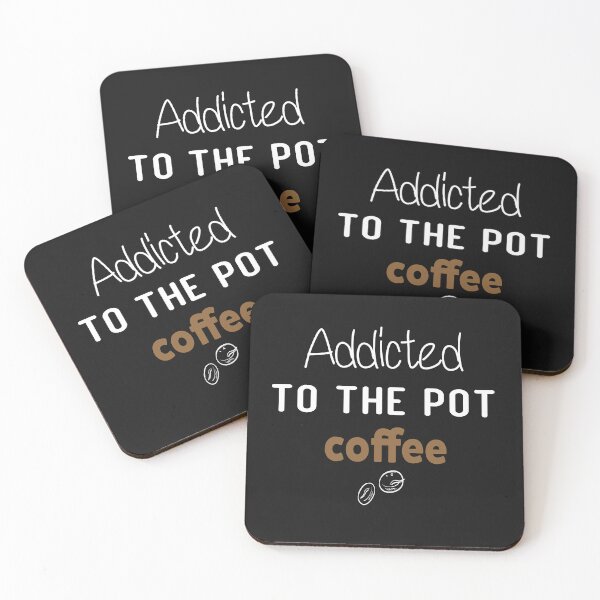 Item preview, Funny gift design for coffee lovers: Addicted to the Pot Coffee ,cute cappuccino ilustration. designed and sold by Picolo25.