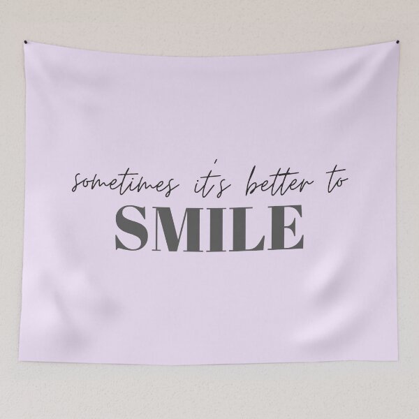 Item preview, Motivational / inspirational quote - Sometimes it is better to smile - saying designed and sold by AlfabetDesign.