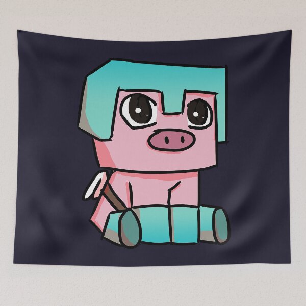 Item preview, Cute Minecraft Pig designed and sold by ddkart.