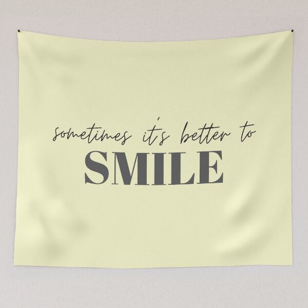 Item preview, Motivational / inspirational quote - Sometimes it is better to smile - saying designed and sold by AlfabetDesign.