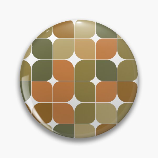 Item preview,  Abstract retro mid century modern   geometric  pattern in brown , beige, and coral  designed and sold by Yasminepatterns .