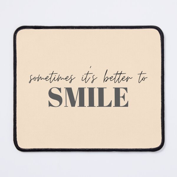 Item preview, Motivational / inspirational quote - Sometimes it is better to smile - saying designed and sold by AlfabetDesign.