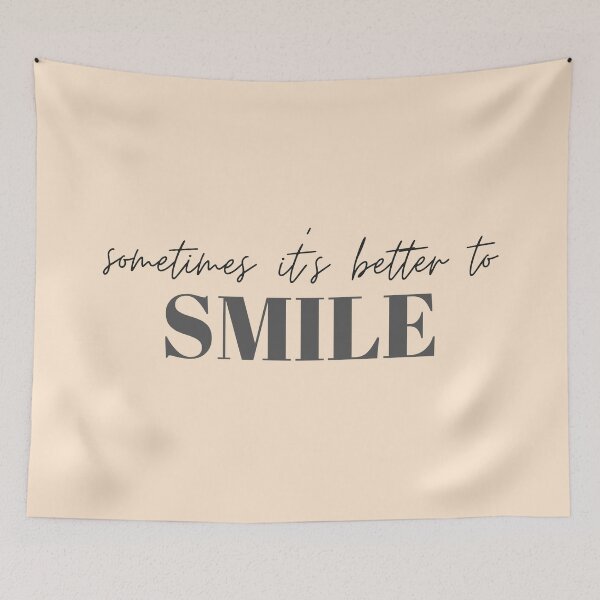 Item preview, Motivational / inspirational quote - Sometimes it is better to smile - saying designed and sold by AlfabetDesign.