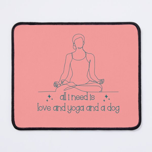 Item preview, All I Need Is Love and Yoga and A Dog Retro Vintage T-Shirt, Dog Mama Shirt, Yoga Mom Shirt, Funny Fur Mom Life Shirt designed and sold by NewAdventure.