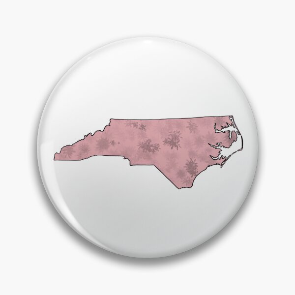 Item preview, Rusty Pink Floral Estado de Carolina del Norte designed and sold by LaynsLeaf.