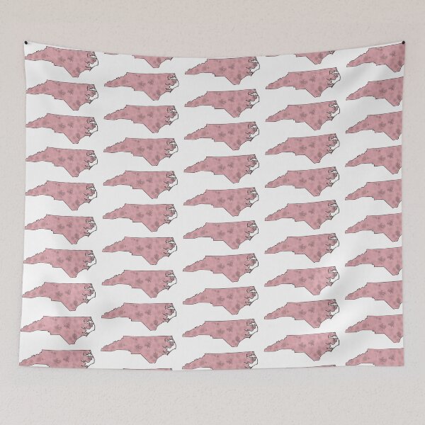 Item preview, Rusty Pink Floral North Carolina State designed and sold by LaynsLeaf.