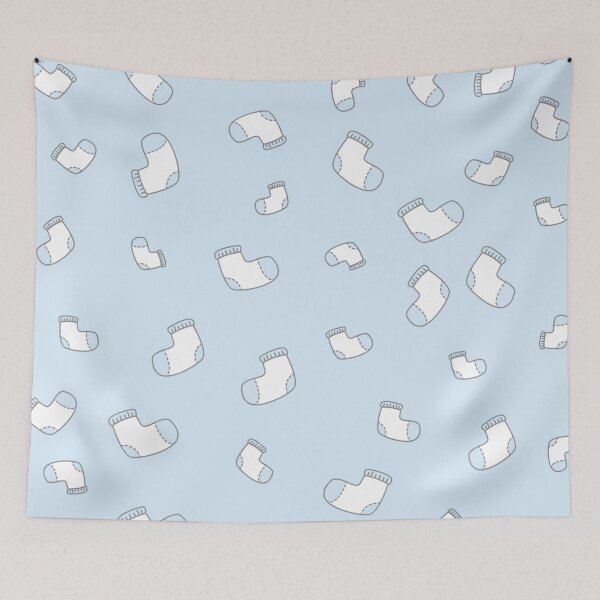 Item preview, Pale blue decorative kids room seamless pattern design designed and sold by TheWalnut.