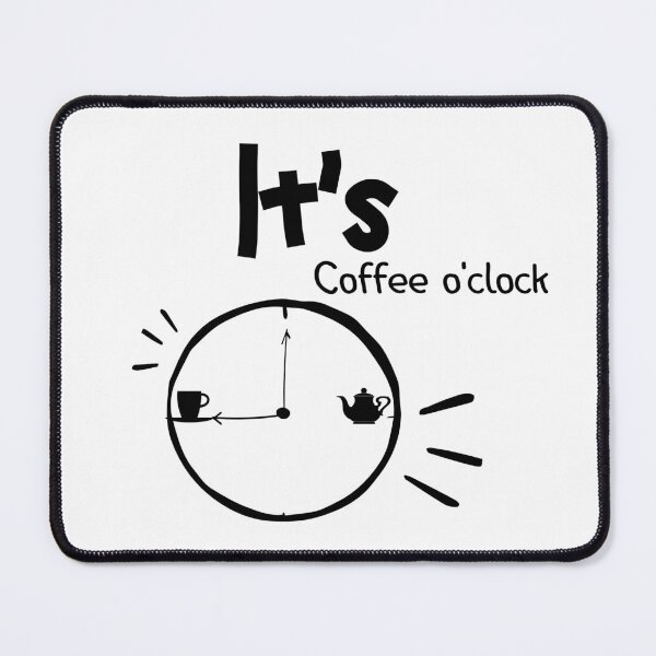 Item preview, Funny gift design for coffee lovers: It's Coffee o'clock,cute cappuccino ilustration. designed and sold by Picolo25.