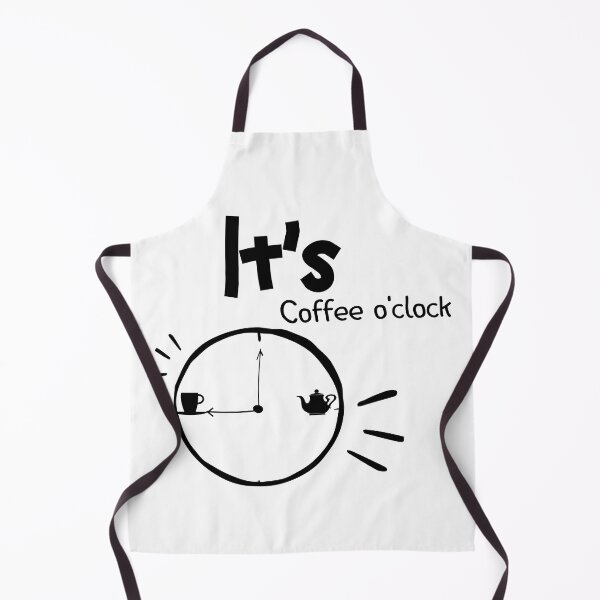 Item preview, Funny gift design for coffee lovers: It's Coffee o'clock,cute cappuccino ilustration. designed and sold by Picolo25.