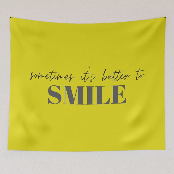Item preview, Motivational / inspirational quote - Sometimes it is better to smile - saying designed and sold by AlfabetDesign.