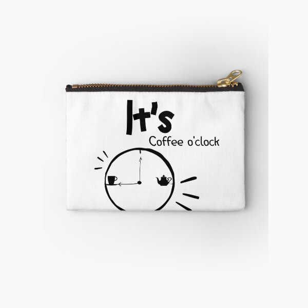 Item preview, Funny gift design for coffee lovers: It's Coffee o'clock,cute cappuccino ilustration. designed and sold by Picolo25.