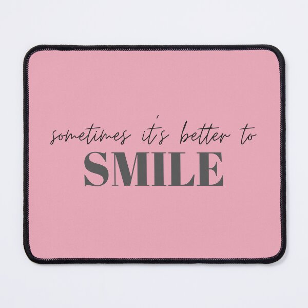 Item preview, Motivational / inspirational quote - Sometimes it is better to smile - saying designed and sold by AlfabetDesign.
