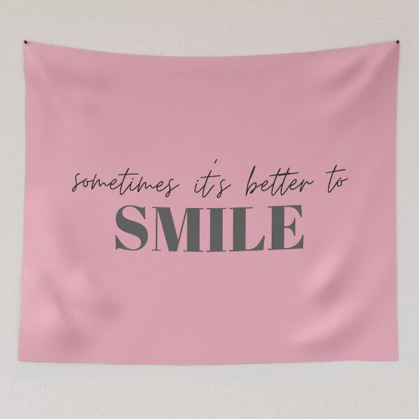 Item preview, Motivational / inspirational quote - Sometimes it is better to smile - saying designed and sold by AlfabetDesign.