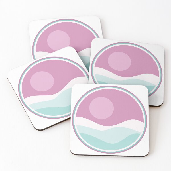 Item preview, Snowy Hills with Pink Sky Minimalist Design designed and sold by Creations-By-Em.