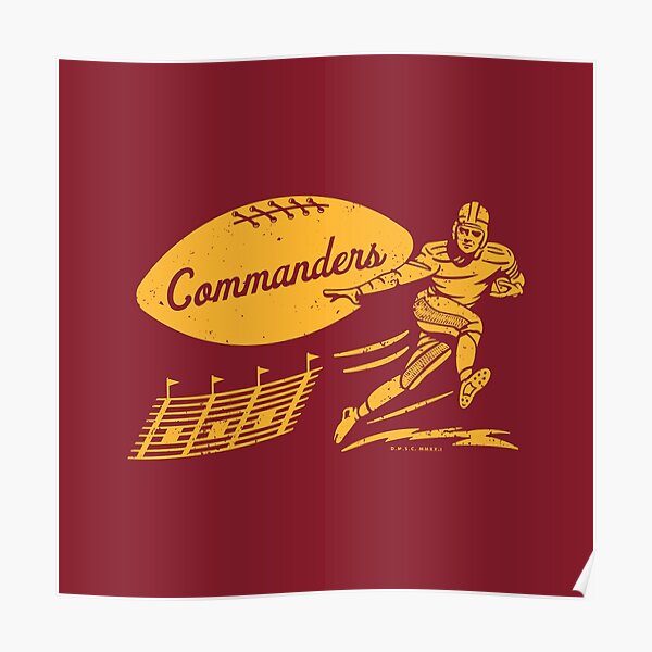 Vintage Football - Washington Commanders (Gold Commanders Wordmark)