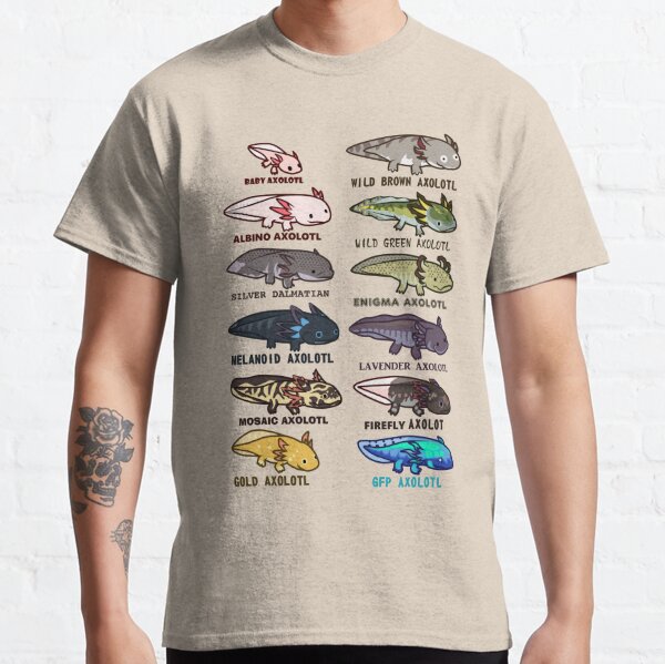 axolotl morphs and colors Classic T-Shirt