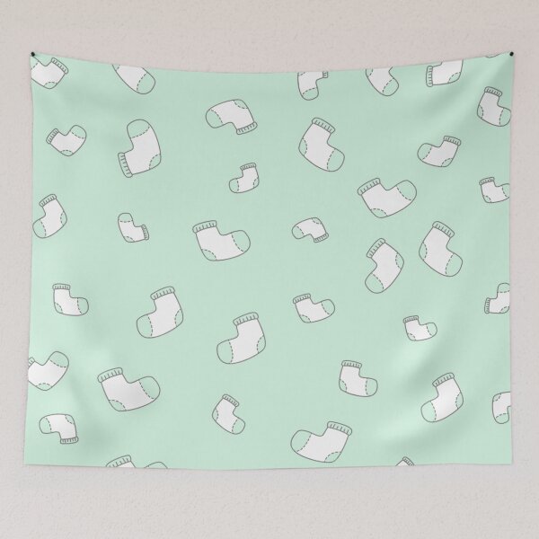 Item preview, Mint green decorative seamless pattern design for kids room  designed and sold by TheWalnut.