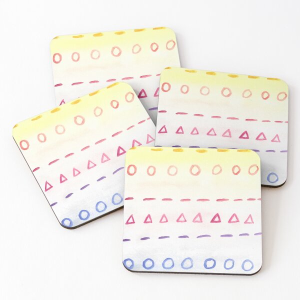 Item preview, Fun Watercolor Rainbow Triangles, stripes and Dots designed and sold by KatieDiamondArt.