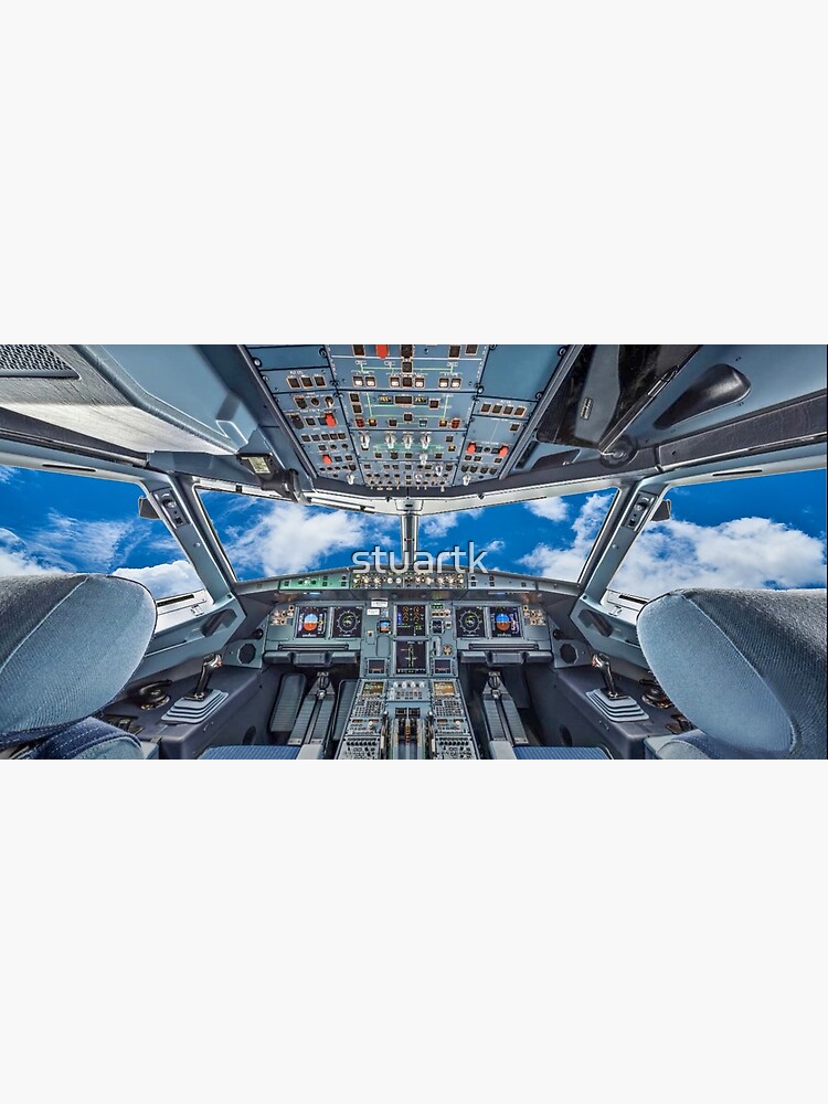 Discover Airbus A320 Cockpit Premium Matte Vertical Poster