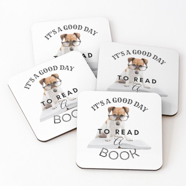 Item preview, IT'S A GOOD DAY TO READ A BOOK - Funny dog reading a book designed and sold by maaitbahajjoub.