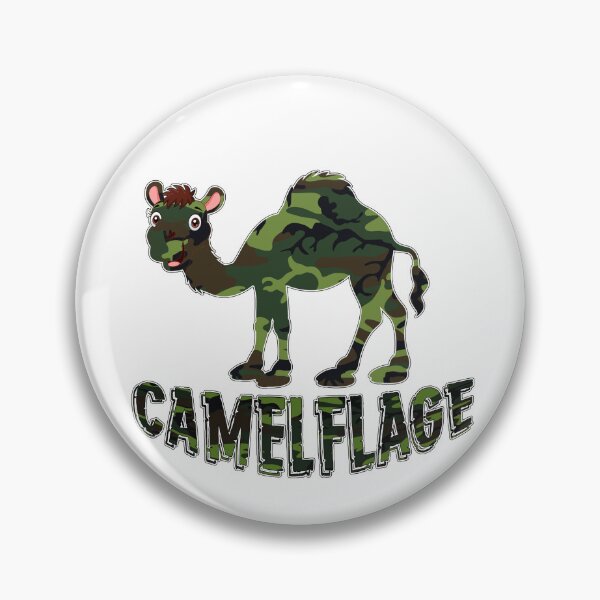 Item preview, Camelflage funny merch for camels lovers, army lovers, camouflage lovers designed and sold by Goods-by-Jojo.