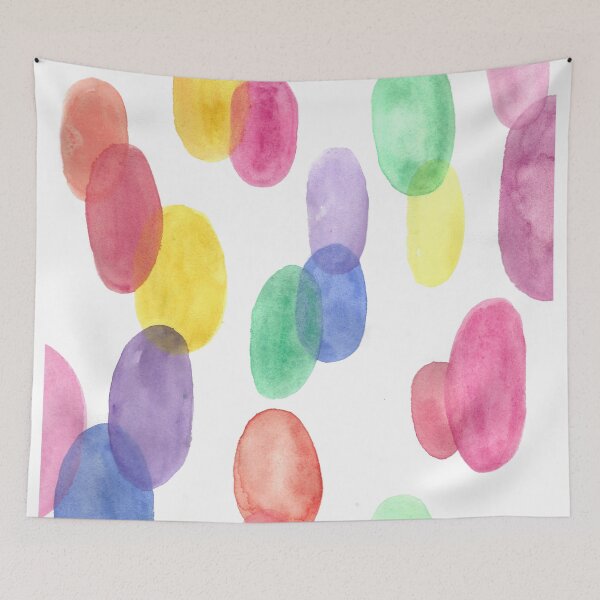 Item preview, Happy Watercolor Rainbow Dots designed and sold by KatieDiamondArt.