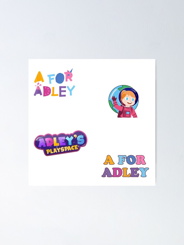 "A for Adley Sticker Pack, Catch Unicorn" Poster for Sale by Anaen