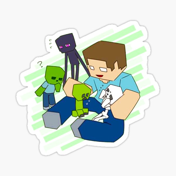 Steve And Cute Minecraft Characters Sticker For Sale By Ddkart Redbubble 5376