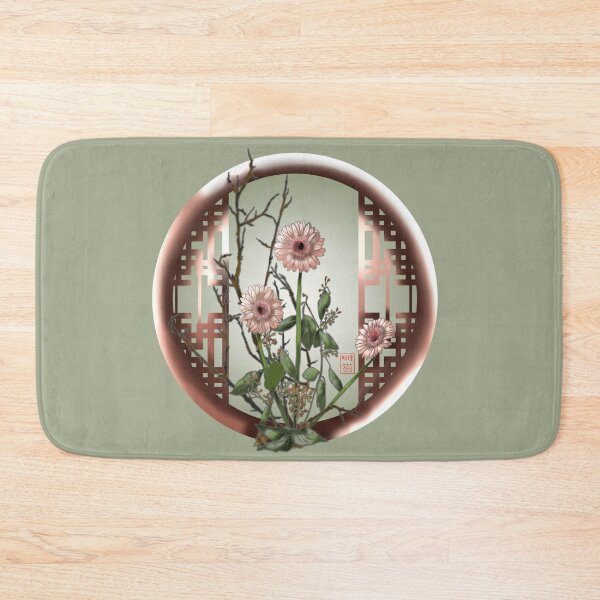 Item preview, Pretty peach watercolor ikebana flowers designed and sold by CuisineCat.