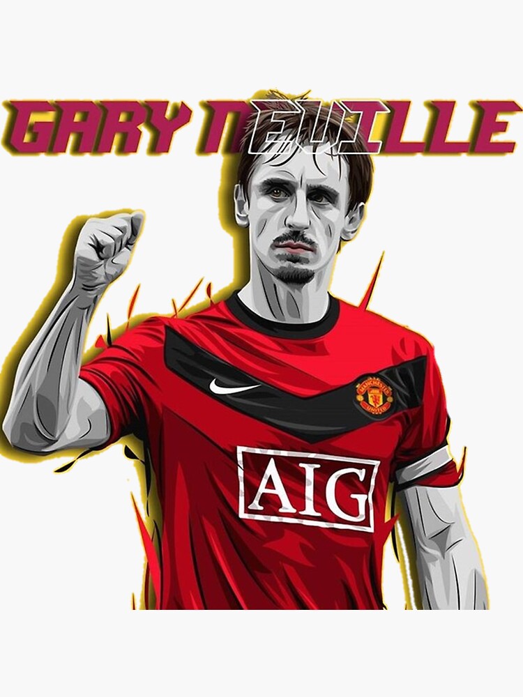 “Gary Neville " Sticker by Arwa135 | Redbubble