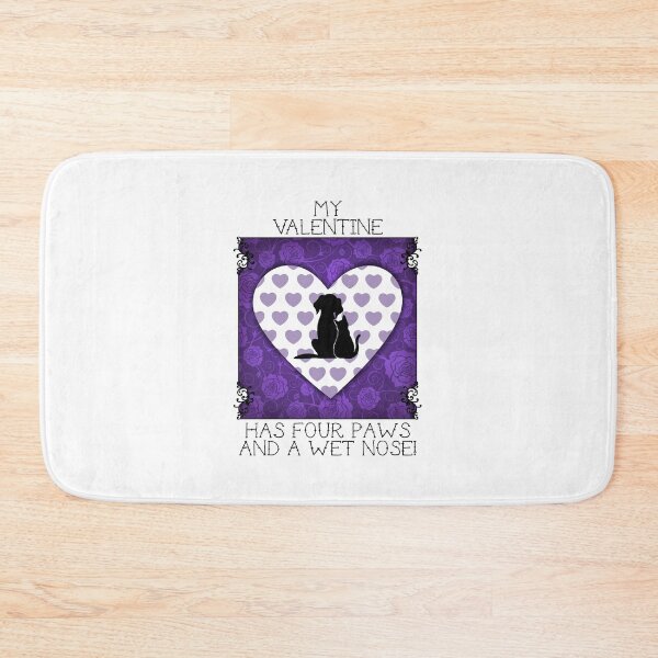 Item preview, My Valentine Has Four Paws…! (Purple) designed and sold by PawsitiveMum.