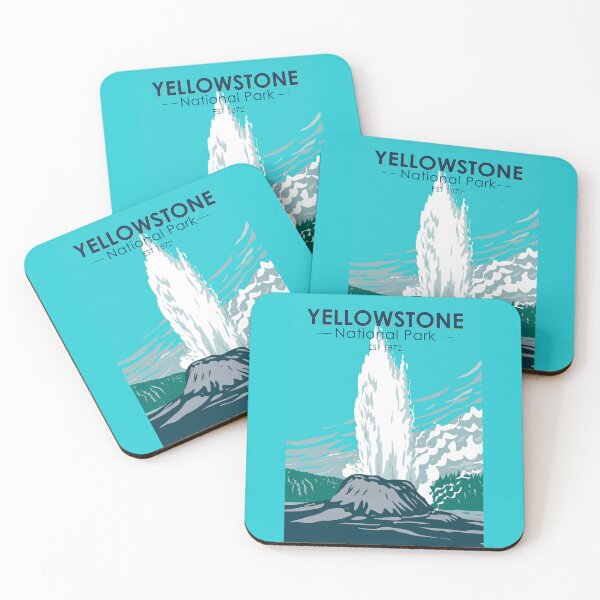 Aperçu de l'œuvre Geyser du château du parc national de Yellowstone, un modèle vintage créée et vendue par KrisSidDesigns.