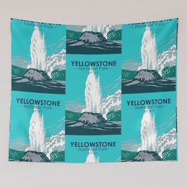 Item preview, Yellowstone National Park Castle Geyser Vintage designed and sold by KrisSidDesigns.