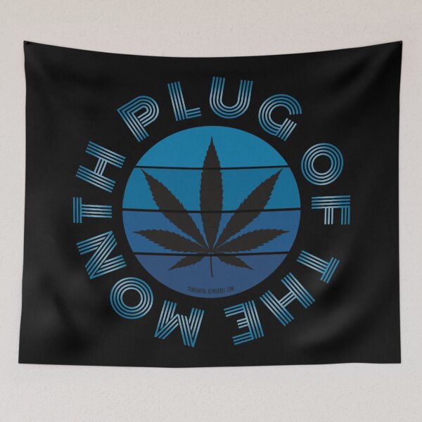 Item preview, Retro Vintage Sunset Blue Pot leaf-Plug of the month designed and sold by YomeHayin.