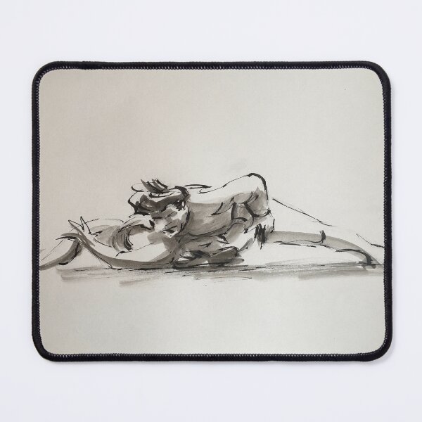 Item preview, Sumo #11 - Sumo wrestlers ink wash painting on vintage paper designed and sold by Rebecca Rees.